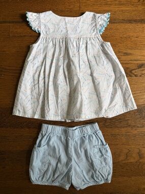 Hannah Kate Lake Print Top and Shorts Set size 5